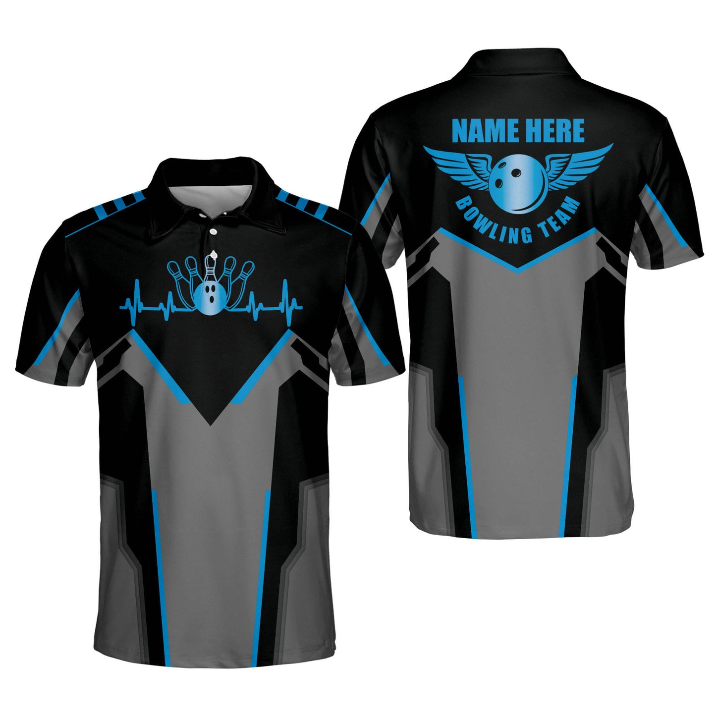 Custom Crazy Bowling Heartbeat Shirt BM0010