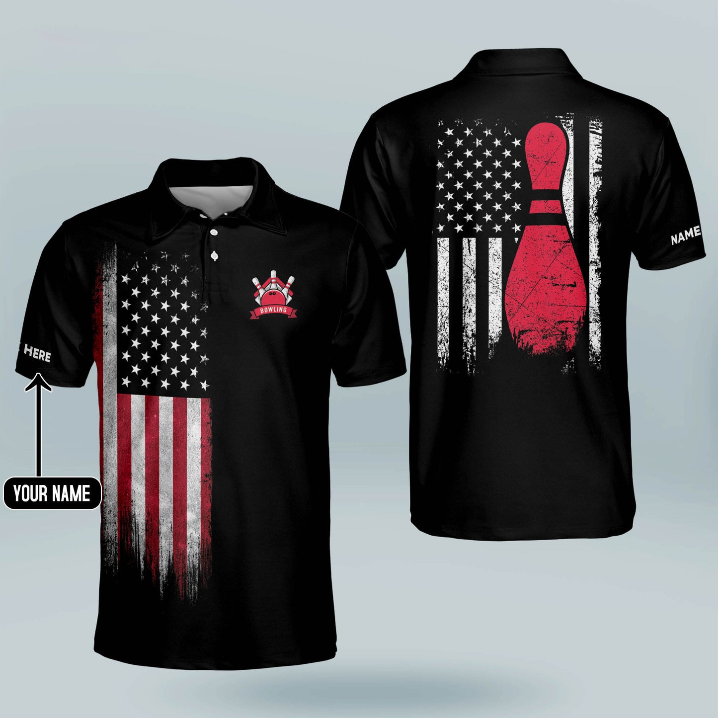 USA Bowling Shirts For Men And Women BM0230