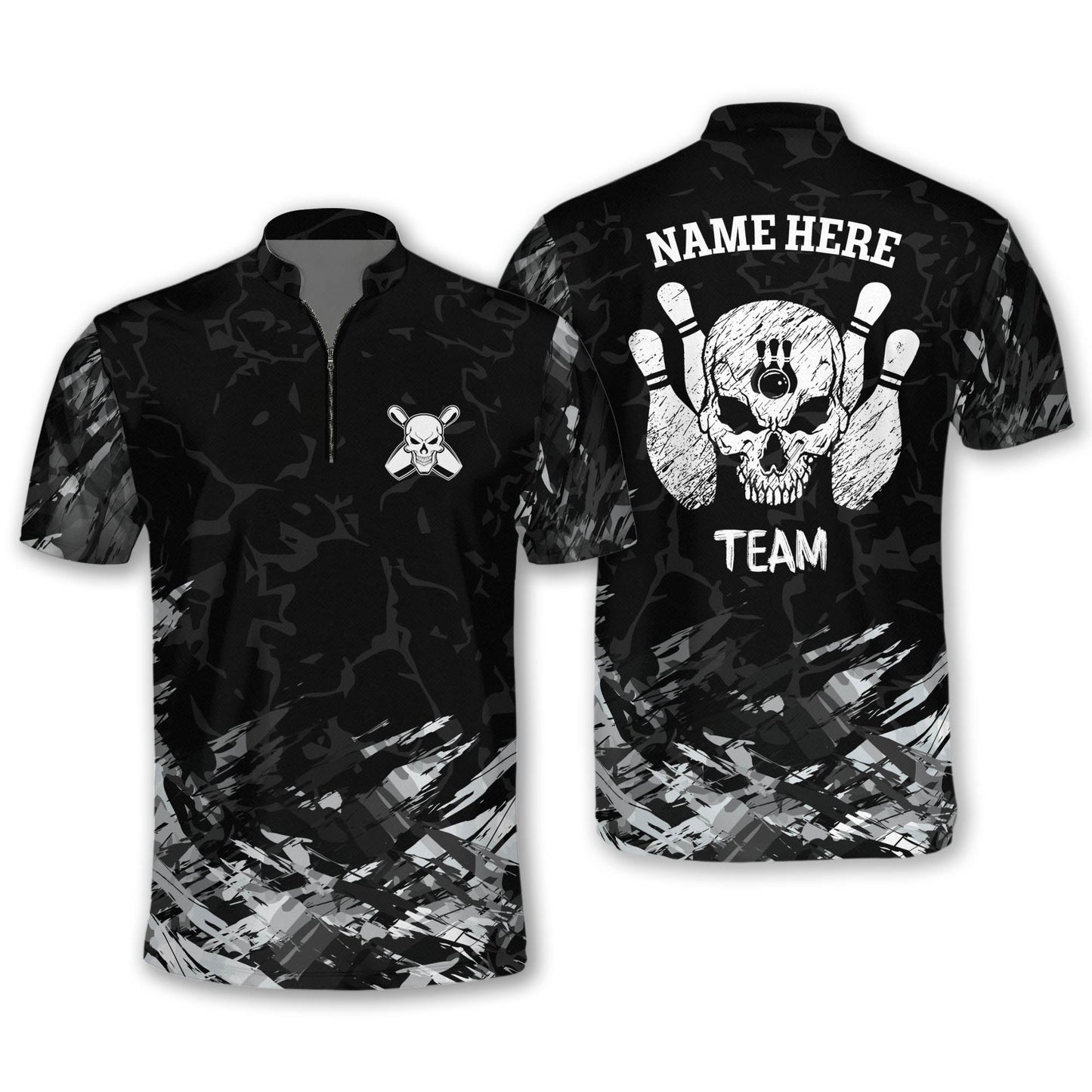 Skull Bowling Jersey For Men And Women BM0260