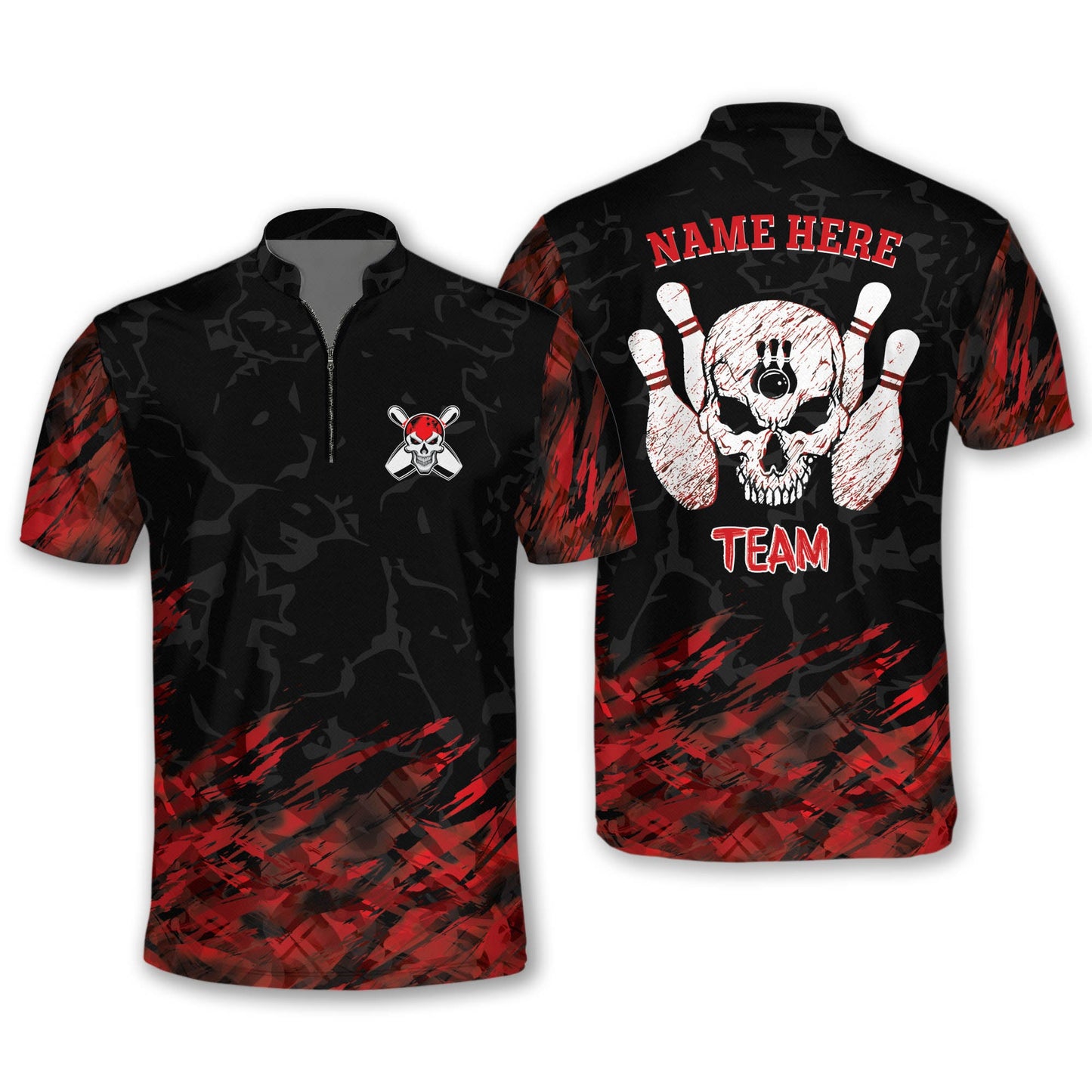 Skull Bowling Jersey For Men And Women BM0260