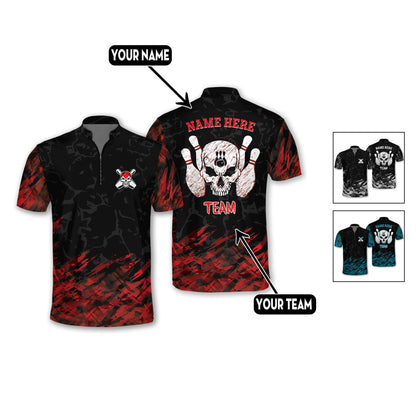 Skull Bowling Jersey For Men And Women BM0260