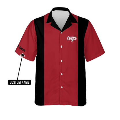 Custom My Bowling Technique Bowling Hawaiian Shirt For Men, Custom Black And Red Bowling Shirt Funny HB0088