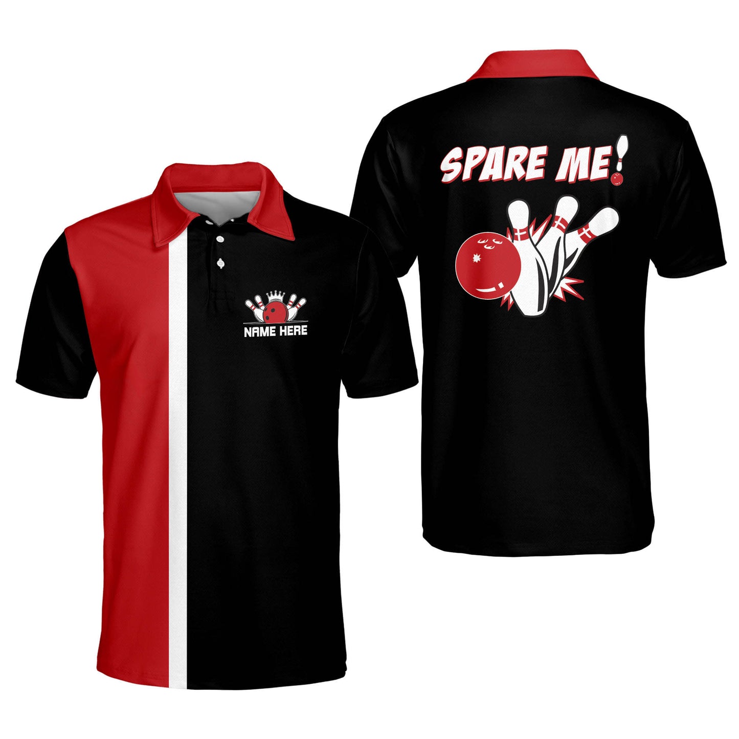 Custom Spare Me Bowling Polo Unisex BM0225