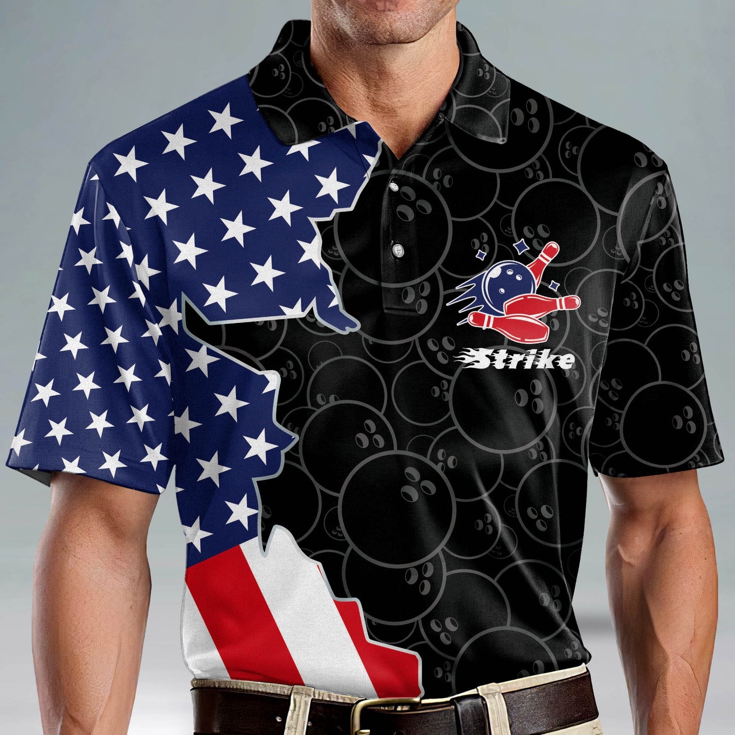 Custom American Flag Bowling Shirts BM0087