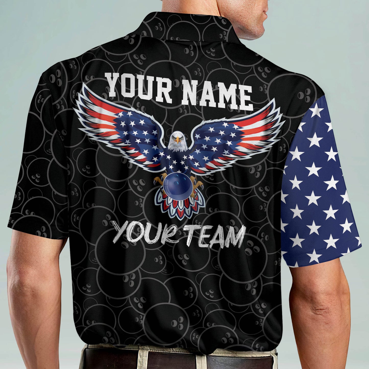 Custom American Flag Bowling Shirts BM0087