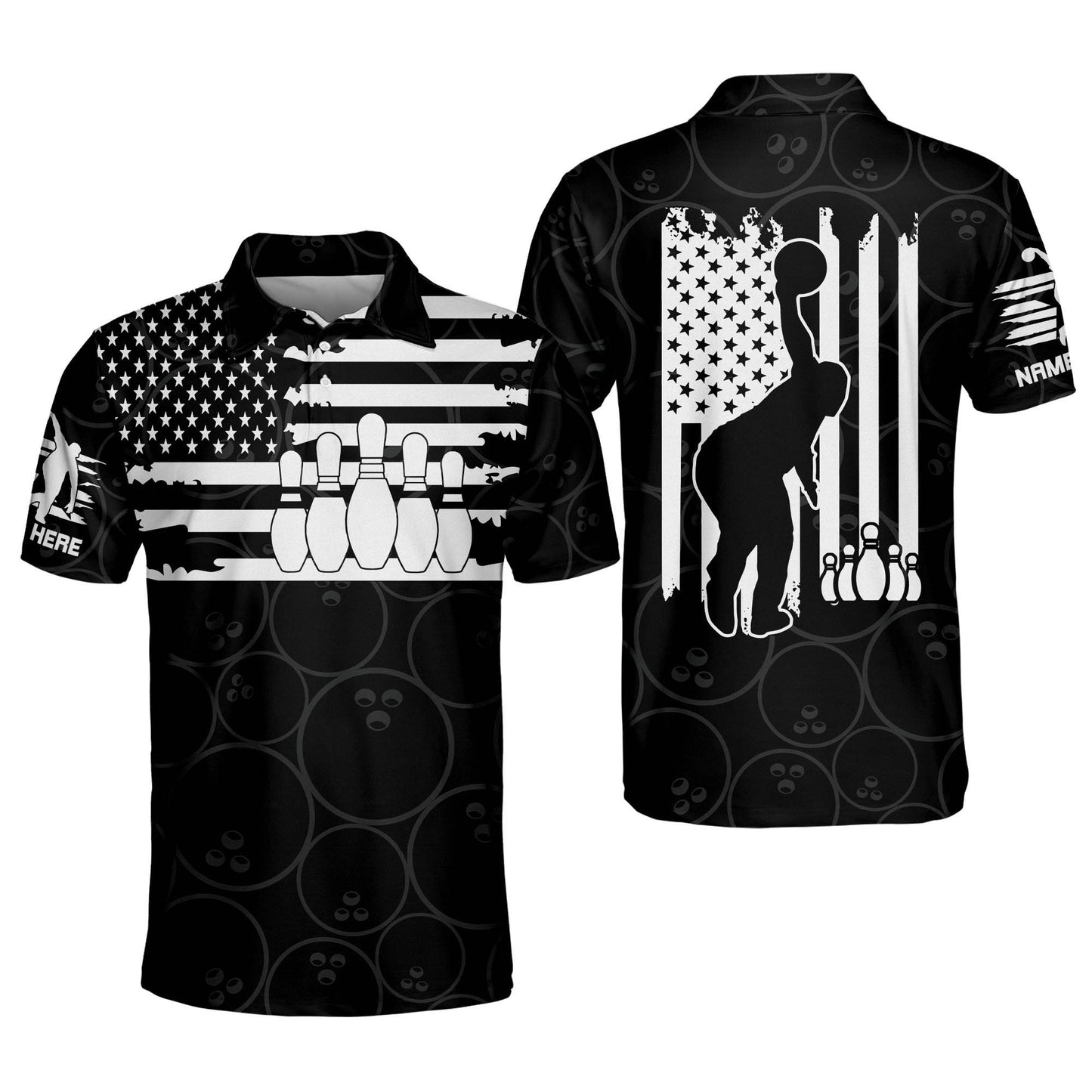 Custom Funny Patriotic Bowling Shirts BM0069