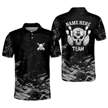 Custom Crazy Skull Bowling Shirts BM0071