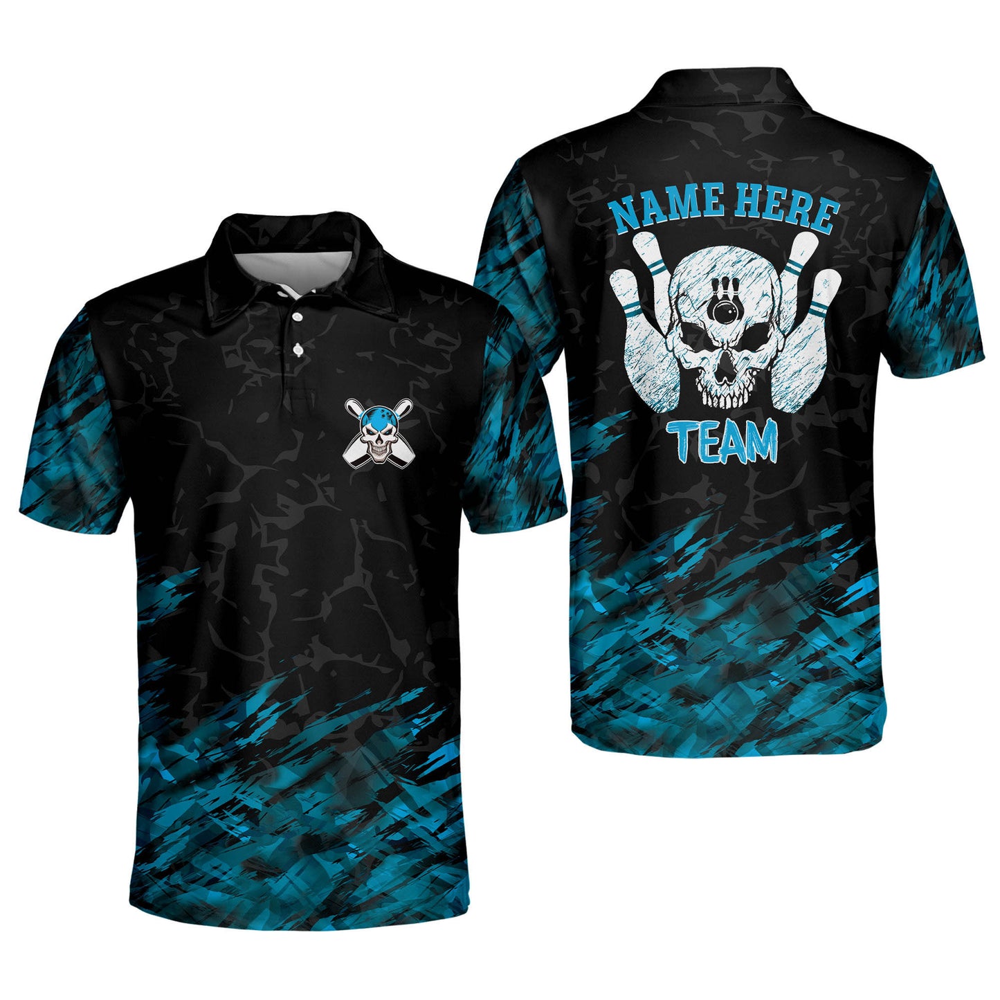 Custom Crazy Skull Bowling Shirts BM0071