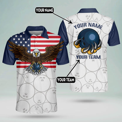 Custom American Flag Bowling Shirts BM0083