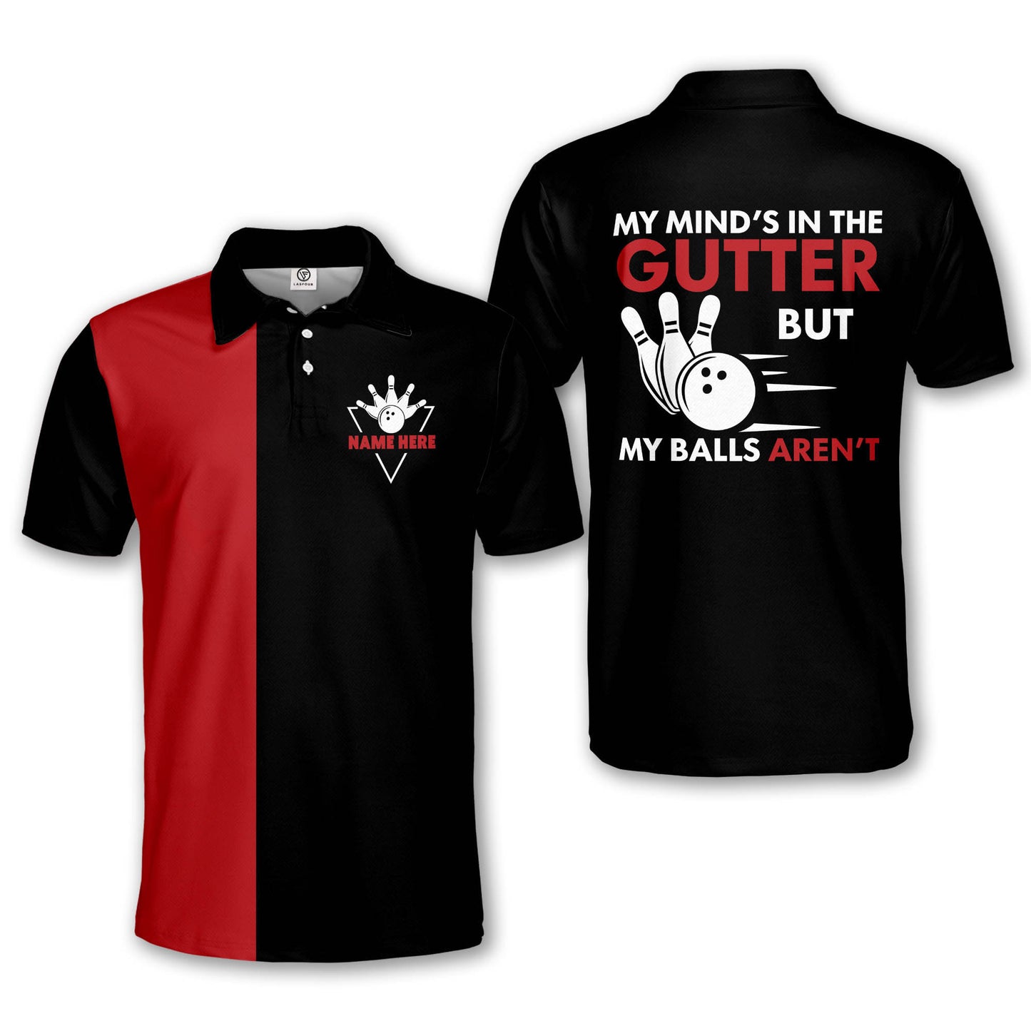 My Mind's in The Gutter Bowling Shirts BM0015