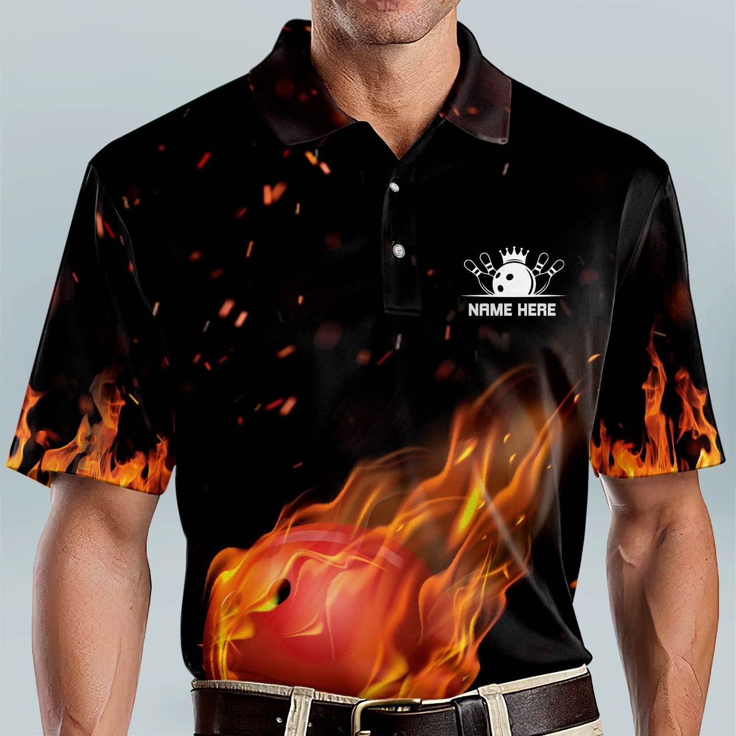 Custom Flame Funny Bowling Shirts BM0105