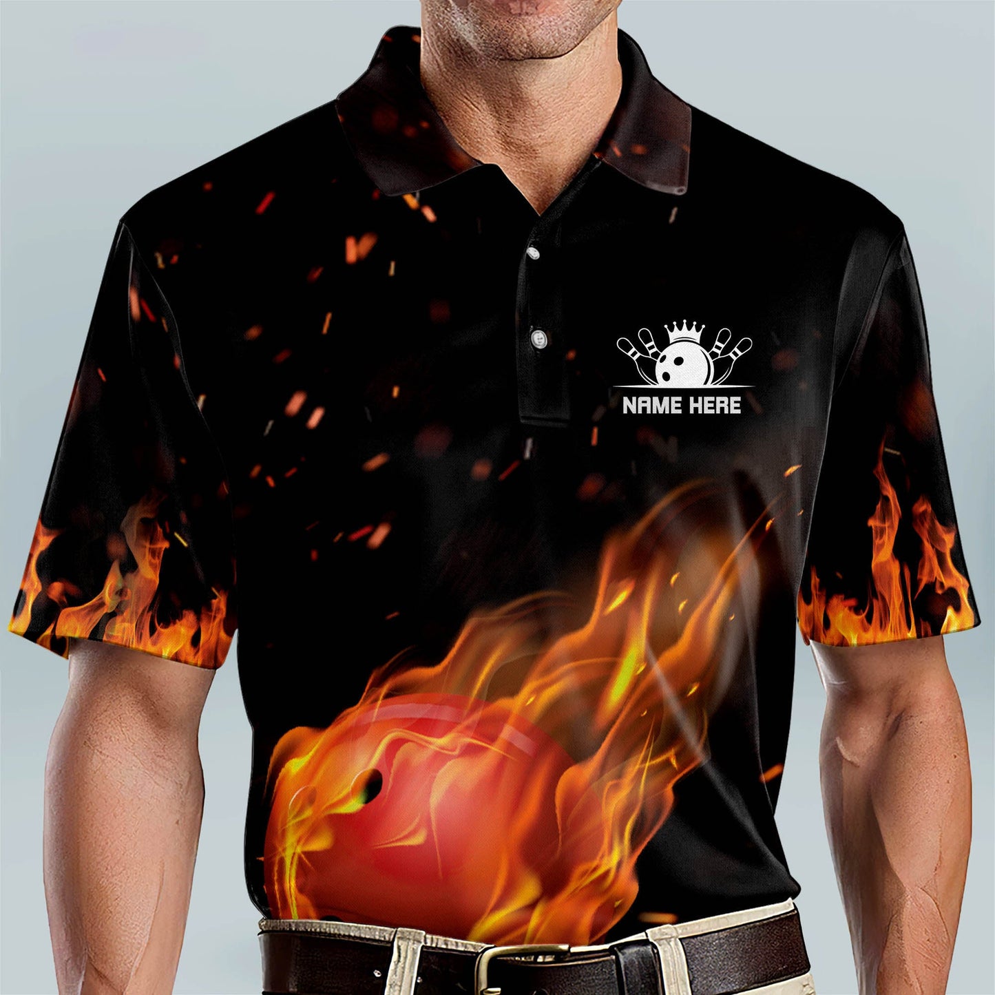 Custom Flame Funny Bowling Shirts BM0105