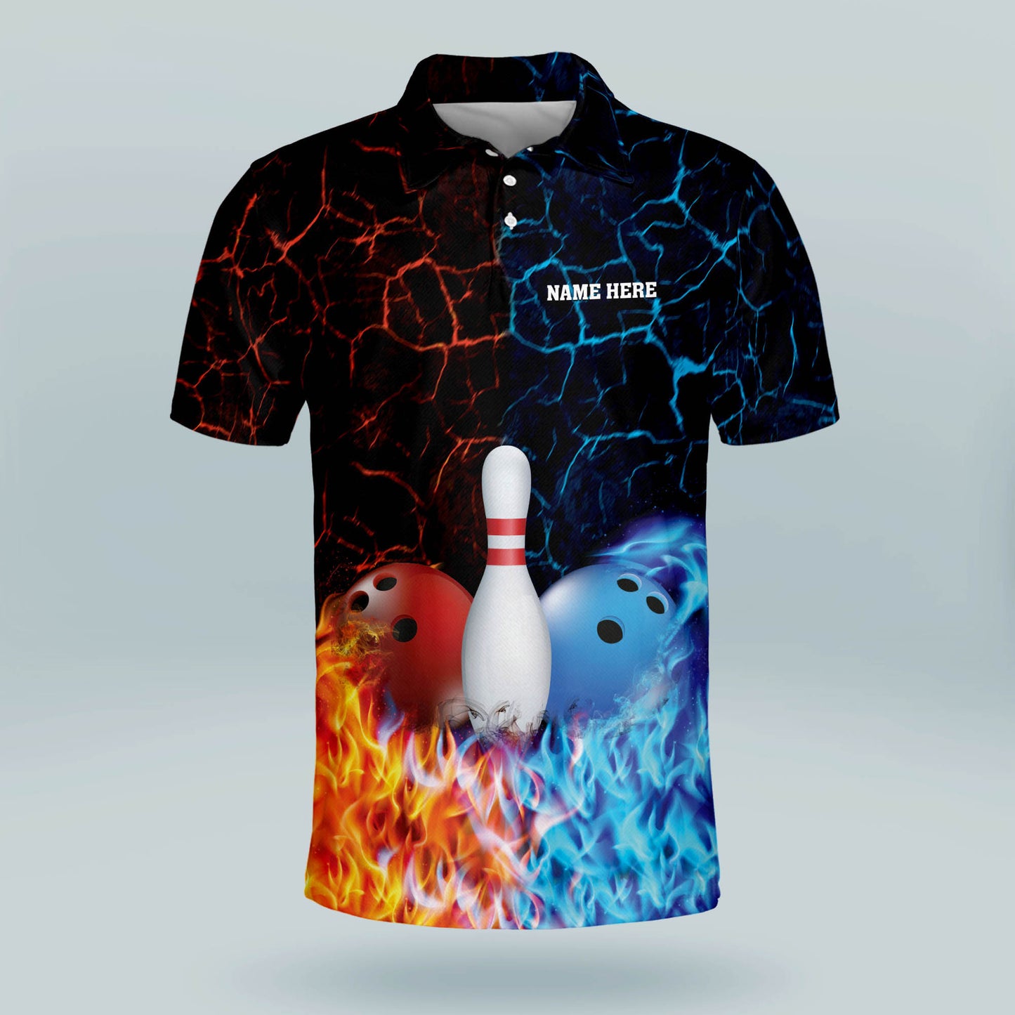 Custom Funny Bowling King Polo Shirts BM0106