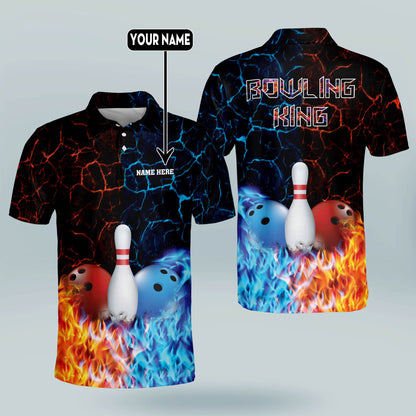 Custom Funny Bowling King Polo Shirts BM0106