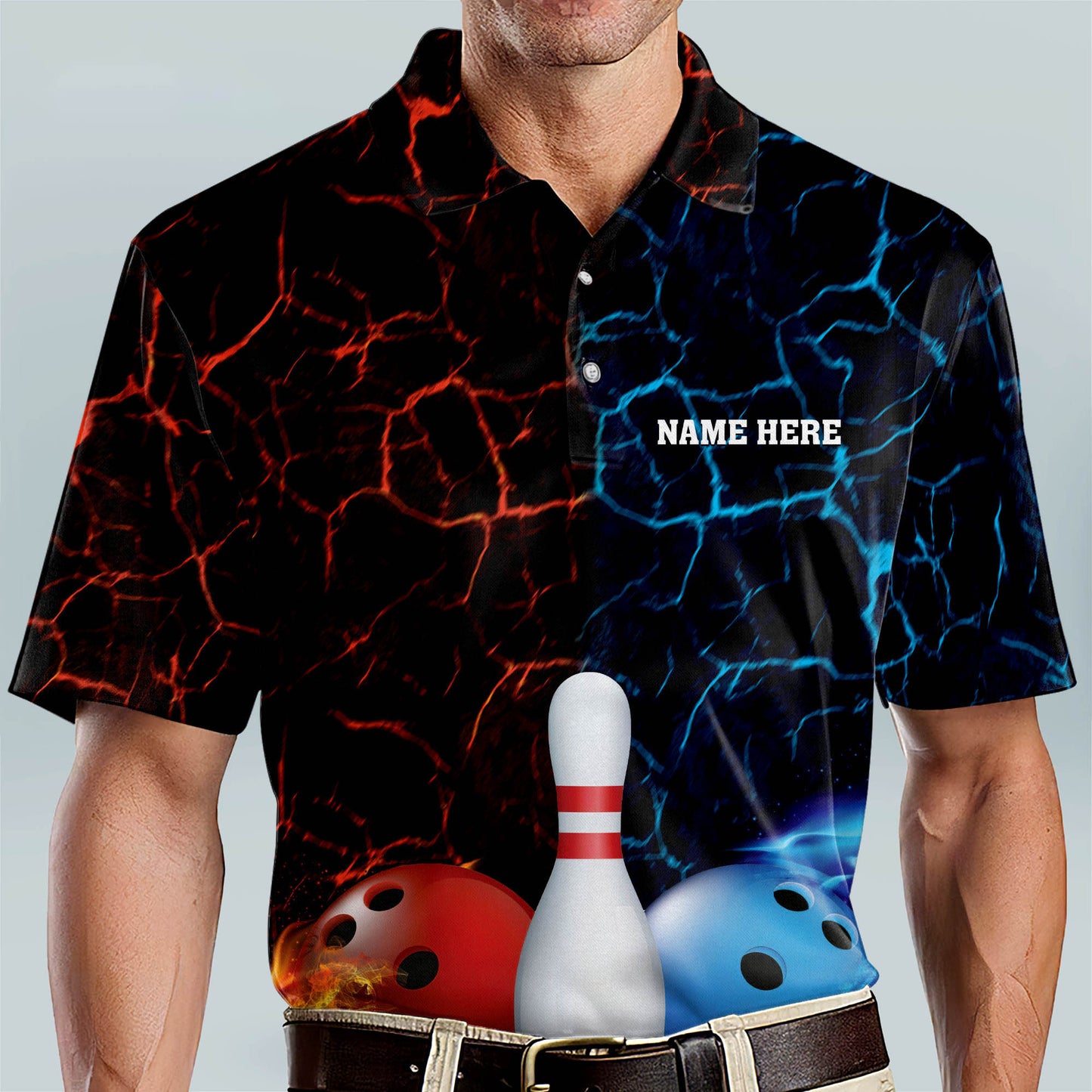 Custom Funny Bowling King Polo Shirts BM0106