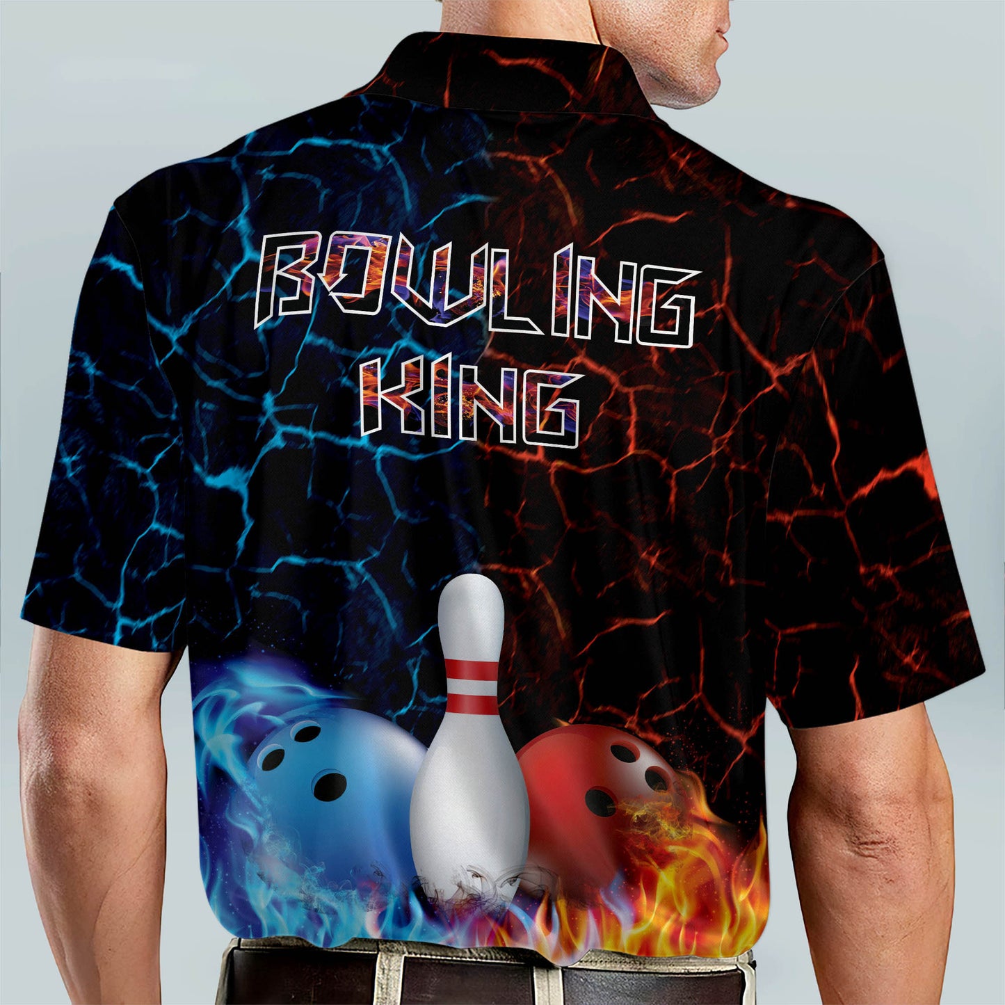 Custom Funny Bowling King Polo Shirts BM0106