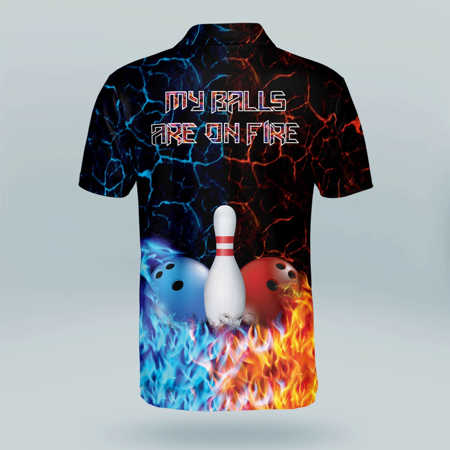 Custom My Balls Are On Fire Polo Shirt BM0235