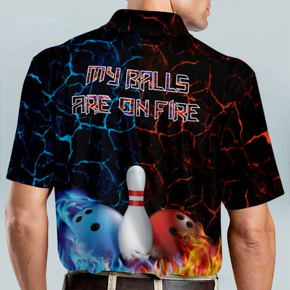 Custom My Balls Are On Fire Polo Shirt BM0235