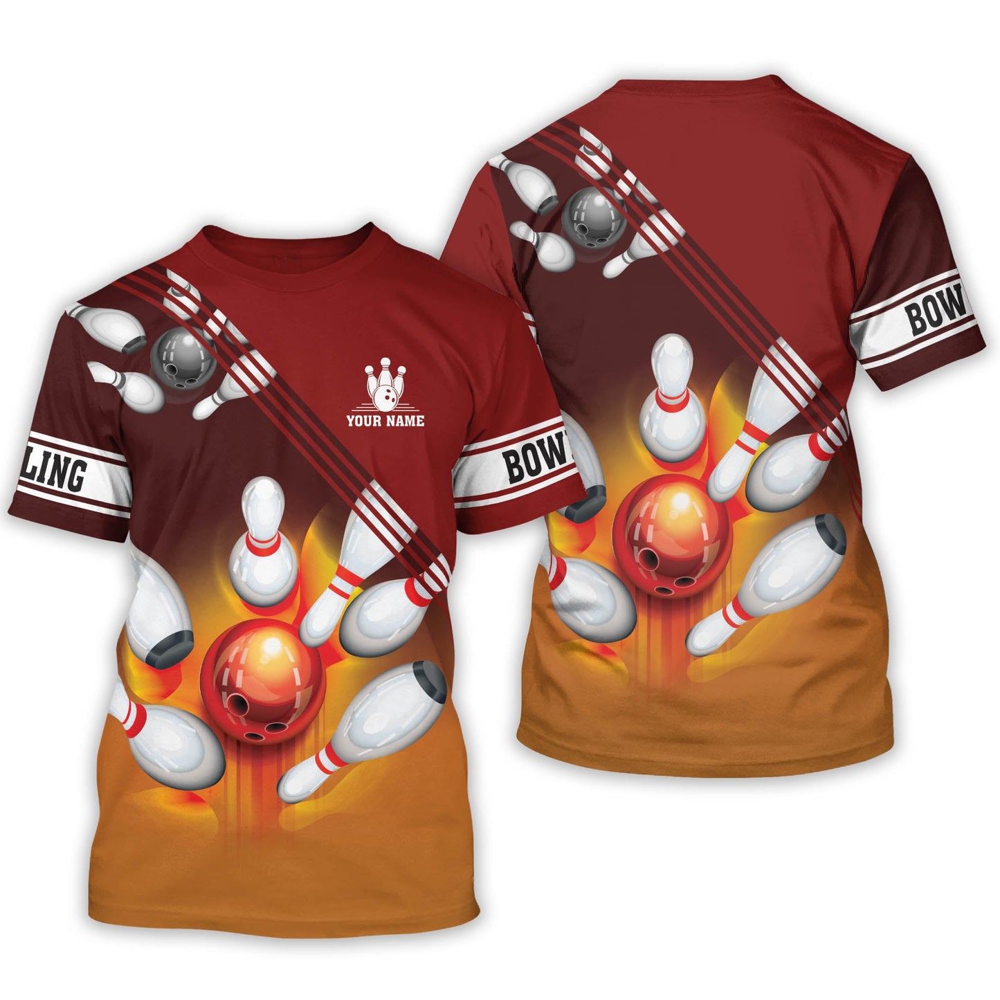 Custom 3D Funny Bowling TShirts Unisex BT0003