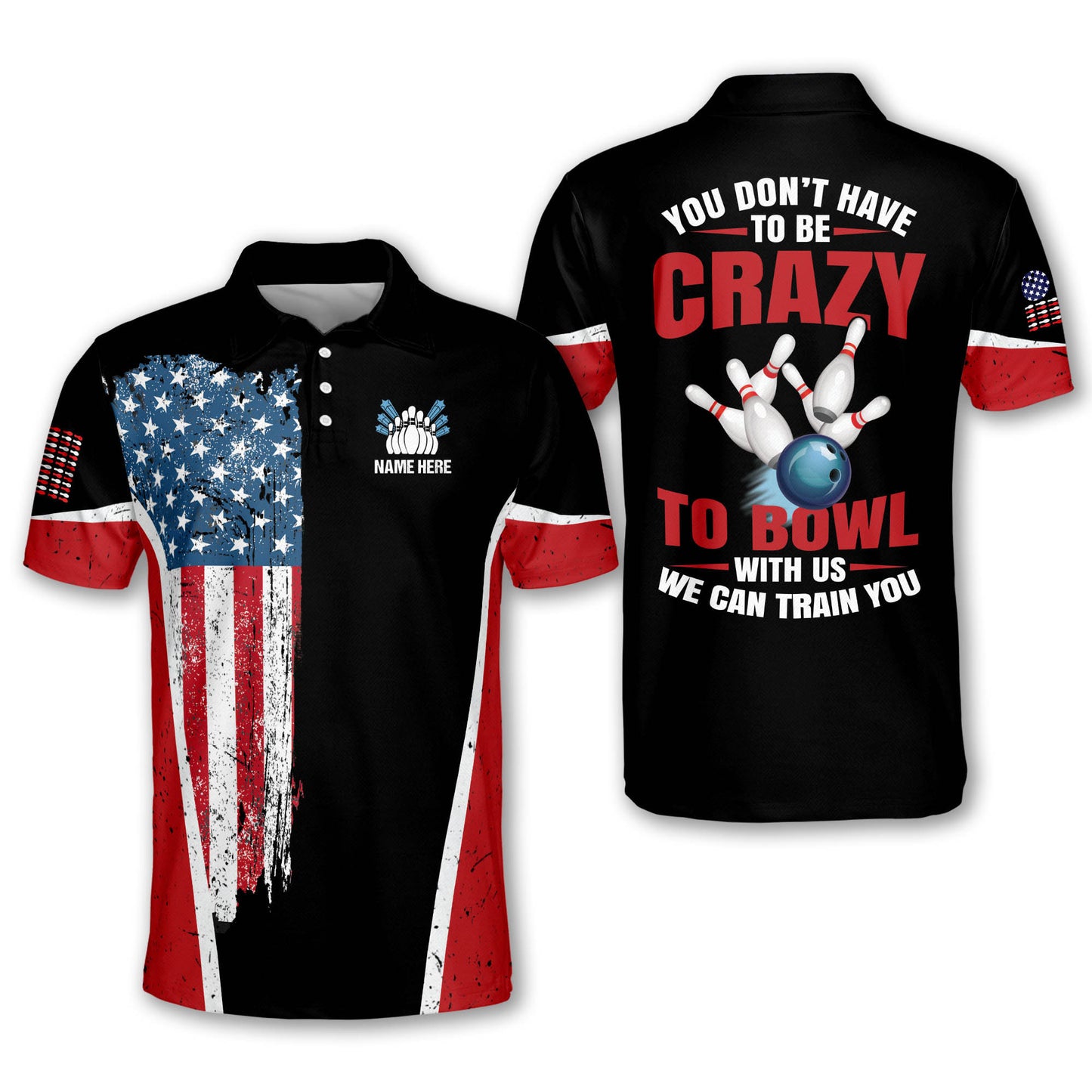 We Can Train You USA Bowling Shirts BM0143