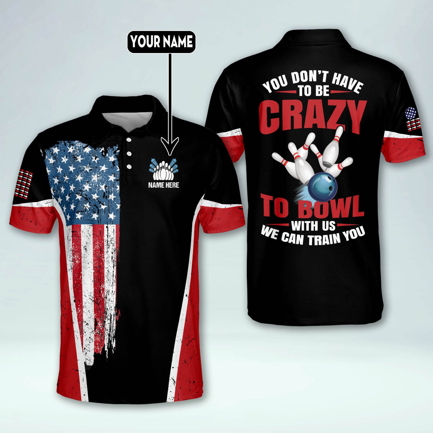 We Can Train You USA Bowling Shirts BM0143