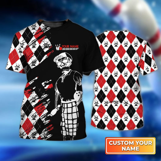 Custom Skull Bowling TShirts Unisex BOT0010