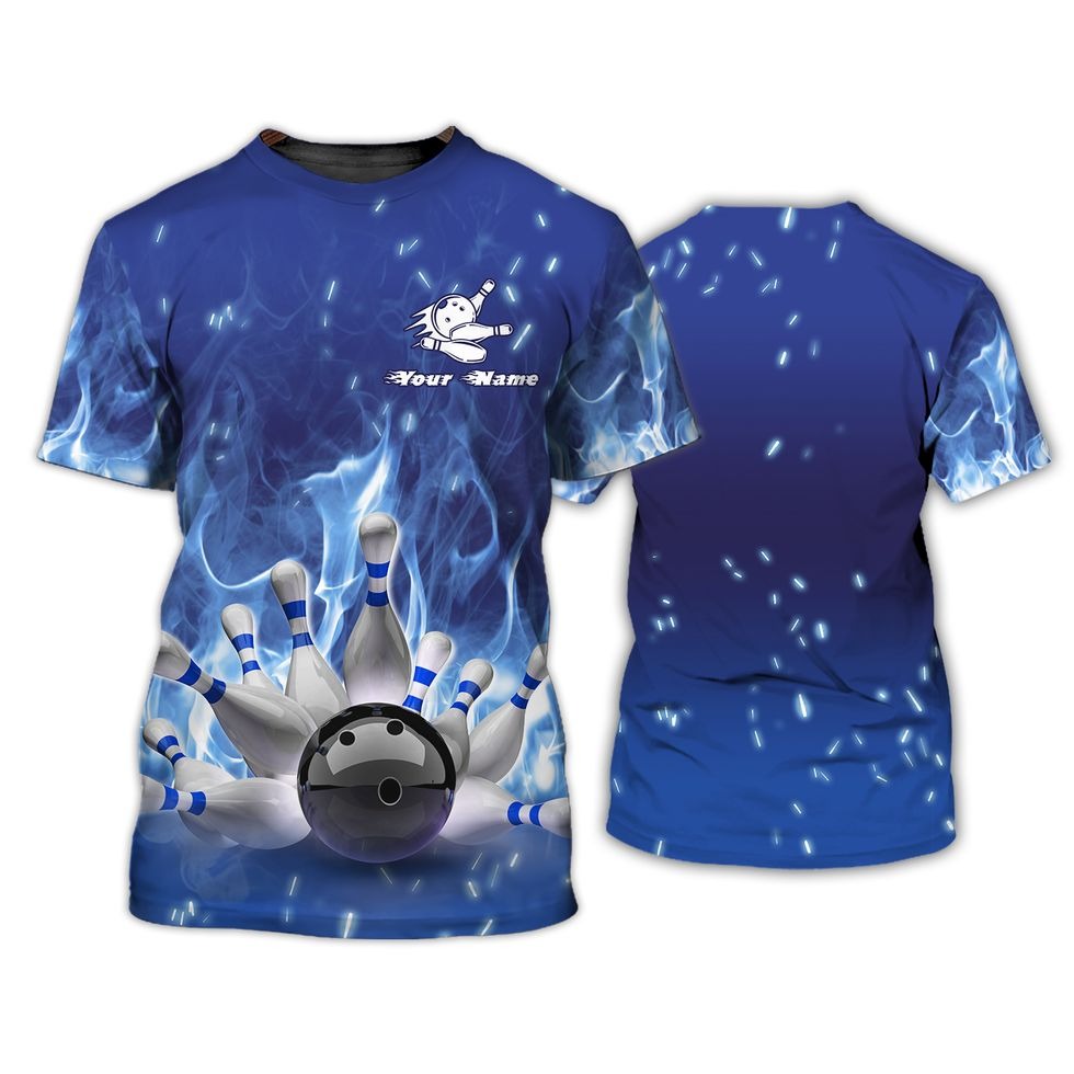 Custom 3D Bowling Tshirts For Men Women BOT0036